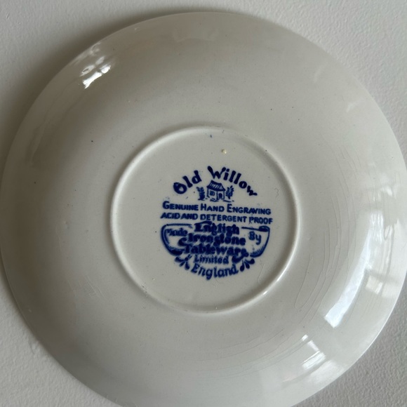 Willow ware saucer - Picture 2 of 3